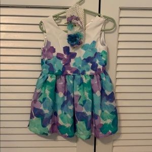 Beautiful flowered dress with matching headband